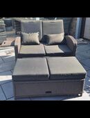 Rattan liege/ Sofa mit Auflagen in 41238
