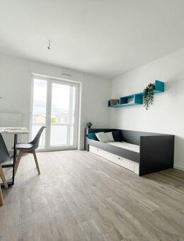 Modern möbliertes 1 Zimmer Apartment mit Balkon, W-Lan und TG-Stellplatz - Augsburg