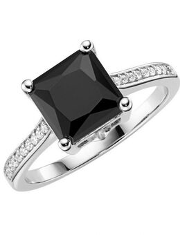 GIORGIO MARTELLO MILANO Silberring mit schwarzen, hellblauen oder weißen Zirkonia, Silber 925