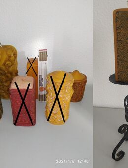 grosse Kerzen Kerzenständer Shabby Vintage - Fulda Zentrum