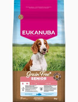 Eukanuba Grain Free Senior Small & Medium mit Seefisch - 3 kg