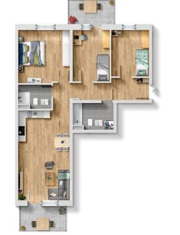 Neubau - Erstbezug - Moderne 4-Zi.-Wohnung im LagardeCampus, 2x Terrassen - Bamberg