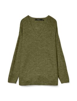 Vero Moda V-Ausschnitt-Pullover VMCREWLEFILE LS V-NECK BLOUSE NOOS