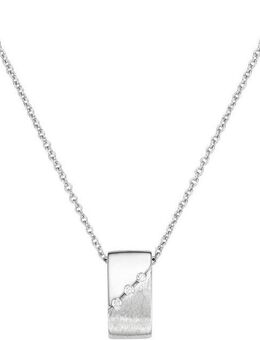 Firetti Kette mit Anhänger Schmuck Geschenk Halsschmuck Halskette Kette matt glanz, mit Zirkonia (synth)