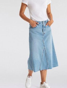 Levi's® Jeansrock HR A LINE DECON SKIRT in trendy Midi-Länge mit ausgefranster Kante