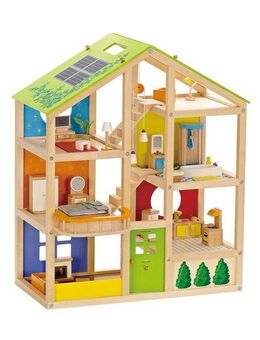 Hape Puppenhaus Vierjahreszeiten, inkl. Puppenmöbel