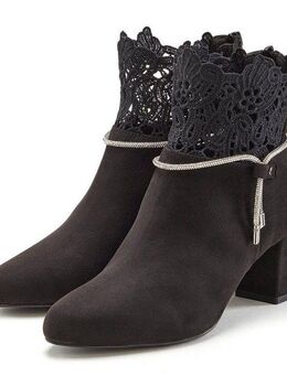 LASCANA Stiefelette mit elegantem Spitzenbesatz, Stiefel, Boots