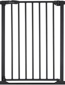 Hauck Türschutzgitter Clear Step 2, Black, auch als Treppenschutzgitter verwendbar, 75-80 cm, flacher Durchgang in 00000