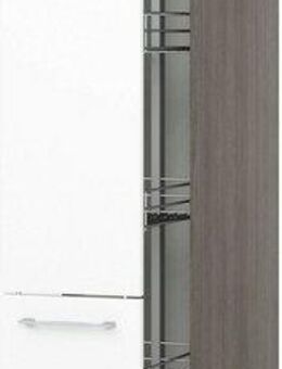 KOCHSTATION Apothekerschrank KS-Trea SVAV30-195 inklusive 5 verstellbarer Drahtkörbe, Höhe 195 cm, Breite 30 cm