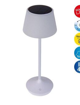 näve LED Tischleuchte Solarleuchte / Akkuleuchte "EMMI", Dimmer, Dimmfunktion, Ein-/Ausschalter, Farbsteuerung, USB-Ladefunktion, mehrere Helligkeitsstufen, LED fest integriert, Kaltweiß, Neutralweiß, Warmweiß, Solarbetrieb, Akkubetrieb, CCT,...