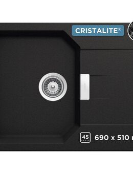 Schock Granitspüle Lucca, rechteckig, 69/51 cm