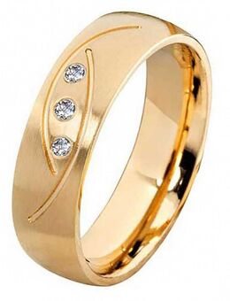 Damenring Edelstahl DE106 mit Zirkonias - Aholming