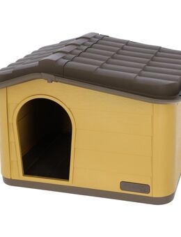 Kerbl Pet Katzenhaus Paola Eco - honig / schwarz: L 60 x B 51 x H 41 cm
