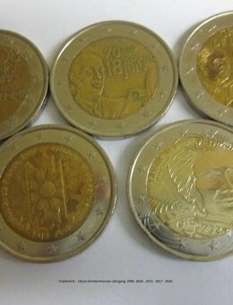 Frankreich 2 €uro 5 x Sondermünzen-Frankreich -Umlauf- lesen-ansehen- - Mahlberg