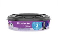 LitterLocker® Genie Katzenstreu-Entsorgungseimer, weiß - Sparpaket 3 x Nachfüllkassette (OHNE Entsorgungseimer)