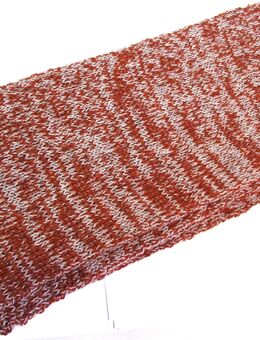 Schal - reine Wolle - rostbraun-grau meliert - gestrickt - Handarbeit - NEU - Biebesheim (Rhein)