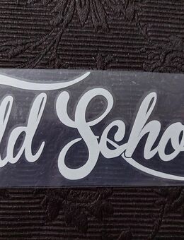 OLD SCHOOL Aufkleber / Sticker transparent Oldtimer 190x75mm - Zwickau
