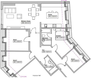 5-Zimmer-DG-Wohnung mit 2 Bädern/WC in ruhiger Zentrumslage von Reichenbach - auf Wunsch auch mit Garage/Stellplatz!