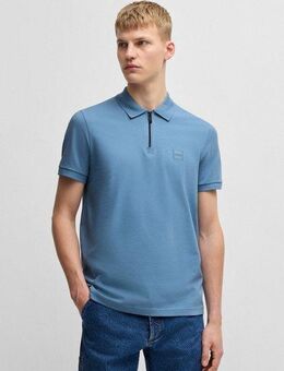 BOSS ORANGE Poloshirt Passerzip mit Polokragen