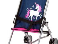 Bayer Puppenbuggy blau mit Einhorn
