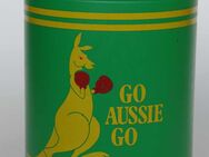 Bierdosenkühler aus Australien, "Go Aussie Go" + leere Dose Castlemain XXXX - Münster