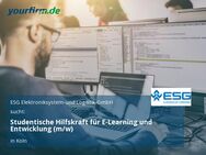 Studentische Hilfskraft für E-Learning und Entwicklung (m/w) - Köln