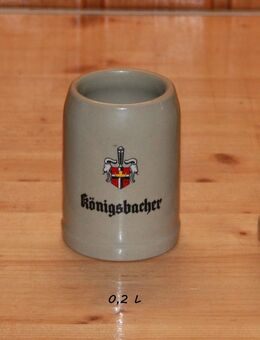 3x Königsbacher Bräu Bierkrug 0.4L 0,2 L 0,4L Steingut Steinzeug Keramik neuwert - Borken