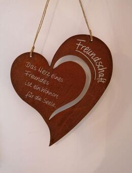 Spruchschild "Freundschaft" Edelrost - Kraftisried