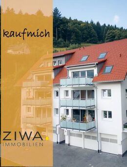 3,5-Zi mit Balkon, Aussicht über's Städtle, EbKü, Ga + Stpl, Aufzug, provisionsfrei! - Todtnau