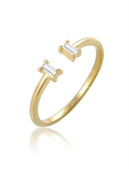 Elli Premium Verlobungsring Topas Weiß 375 Gelbgold