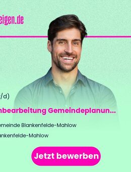 Sachbearbeitung Gemeindeplanungsamt - Schwerpunkt Tiefbau (m/w/d) - Blankenfelde-Mahlow