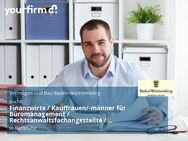 Finanzwirte / Kauffrauen/-männer für Büromanagement / Rechtsanwaltsfachangestellte / Verwaltungsfachangestellte (w/m/d) für das Haushaltsreferat / Buchhaltung - Karlsruhe