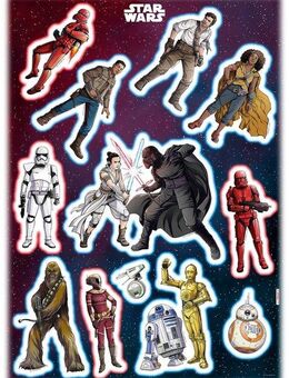 Komar Wandtattoo Star Wars Heroes Villains - Größe 50 x 70 cm (12 St), selbstklebend, Wandsticker, Kinderzimmer
