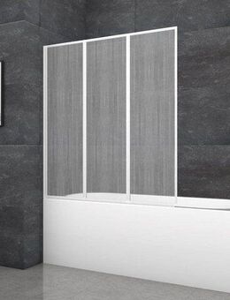 Marwell Badewannenfaltwand Moon, Einscheibensicherheitsglas, 3-teilig und faltbar, Duschabtrennung für Badewanne