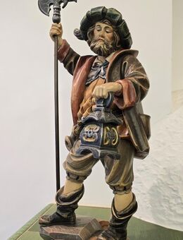NACHTWÄCHTER, bemalte Figur a. Lindenholz 50/60cm, Oberammergau - Wolfratshausen