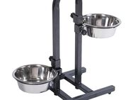U-Hundebar inklusive 2 Edelstahlnäpfe - 2 x 1,8 l, Ø 21 cm