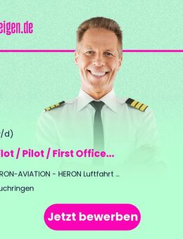 Copilot / Pilot / First Officer m/w/d Falcon 8X Teilzeit - Lauchringen