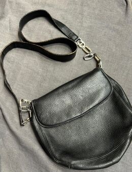 Vintage Aigner Umhängetasche SchulterTasche schwarzes Leder - Köln
