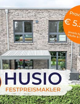 Modernes energieeffizientes Townhouse mit zwei Vollgeschossen und Garten mit überdachter Terrasse - Reinbek