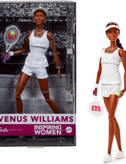 Barbie Anziehpuppe Barbie Inspiring Women Series, Venus Williams, mit charakteristischer Tennis-Uniform und Schläger