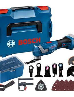 Bosch Professional Multischleifer »GOP 18V-34«, Starlock Tauchsägeblätter+Zubehör in L-BOXX, ohne Akku und Ladegerät