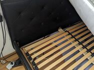 Bett schwarz 140x200 mit Lattenrost verstellbar - Waldenbuch