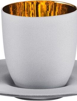 Eisch Germany Espressoglas Cosmo gold, Kristallglas, Echtgold, handgefertigt, bleifrei, 100 ml, 2-teilig, Made in Germany