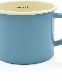 Krüger Milchtopf, Emaille (1-tlg), Literskala, 1 Liter, für Induktions-Kochfelder geeignet