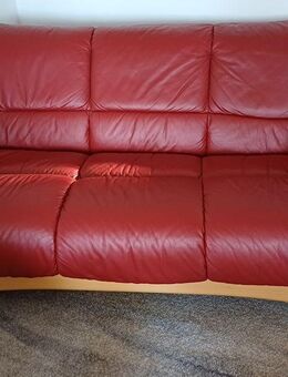 STRESSLESS - Ekornes - Sofa, wie neu, da war noch niemand gesessen, weinrot, weiches feines Leder, TOP - Zirndorf