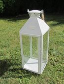 Laterne weiß, aus Metall, Living in Style in 85521