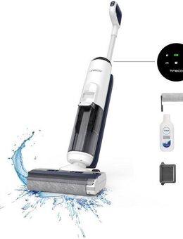 Tineco Nass-Trocken-Sauger iFLOOR 5, automatische Selbstreinigung, Kantenreinigung, 190 W, beutellos, 35 Min Akku, Tierhaarfilter, Hartbodenreiniger, Doppeltank