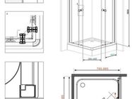 welltime Eckdusche Trento Banda, BxT: 90x90 cm, Einscheibensicherheitsglas, mit variablem Verstellbereich, Duschabtrennung mit Schiebetüren