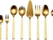 Guido Maria Kretschmer Home&Living Besteck-Set GMK, Golden Look (68-tlg), 12 Personen, Edelstahl 18/10, Tafelbesteck, Präsentschachtel, PVD gold mattiert