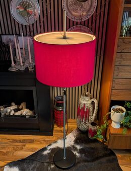 Stehlampe mit rotem Lampenschirm Fa. RAAK Niederlande 1960 - Ginsheim-Gustavsburg